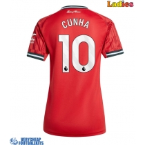 Manchester United Matheus Cunha #10 Replica Home Shirt Ladies 2025-26 Short Sleeve